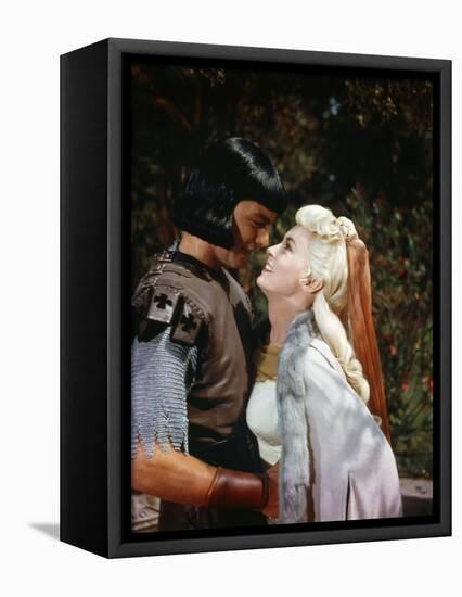 PRINCE VALIANT, 1954 directed by HENRY HATHAWAY Robert Wagner and Janet Leigh (photo)-null-Framed Stretched Canvas