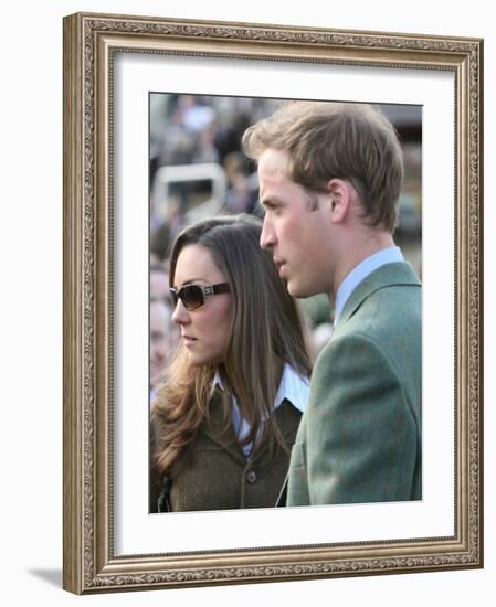 Prince William and Kate Middleton, 13th March 2007-null-Framed Photographic Print