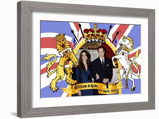 Prince William and Kate Middleton, The Royal Wedding April 29th, 2011-null-Framed Art Print