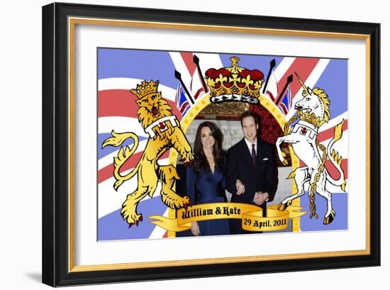 Prince William and Kate Middleton, The Royal Wedding April 29th, 2011-null-Framed Art Print