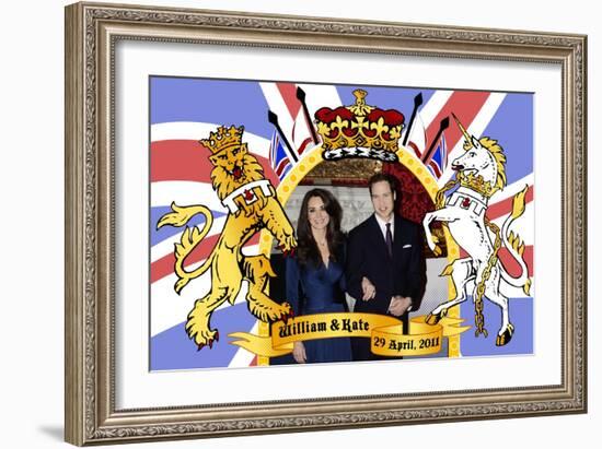 Prince William and Kate Middleton, The Royal Wedding April 29th, 2011-null-Framed Premium Giclee Print