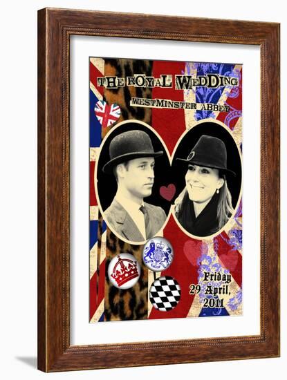 Prince William and Kate Middleton, The Royal Wedding Black and White Photo Scrapbook-null-Framed Premium Giclee Print