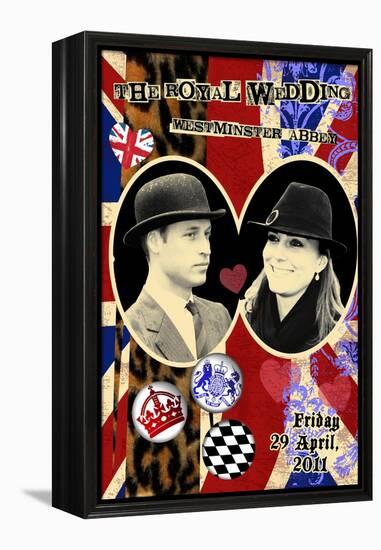 Prince William and Kate Middleton, The Royal Wedding Black and White Photo Scrapbook-null-Framed Stretched Canvas