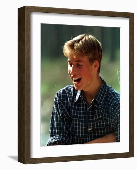 Prince William at River Dee, Balmoral, August 1988-null-Framed Photographic Print