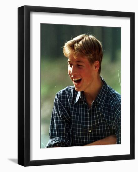 Prince William at River Dee, Balmoral, August 1988-null-Framed Photographic Print