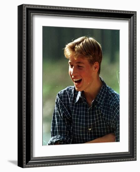 Prince William at River Dee, Balmoral, August 1988-null-Framed Photographic Print
