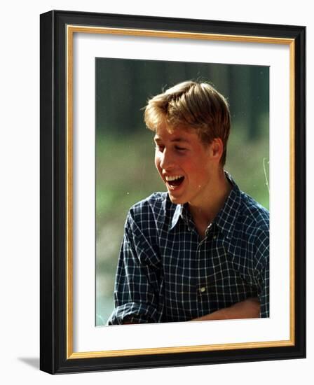 Prince William at River Dee, Balmoral, August 1988-null-Framed Photographic Print