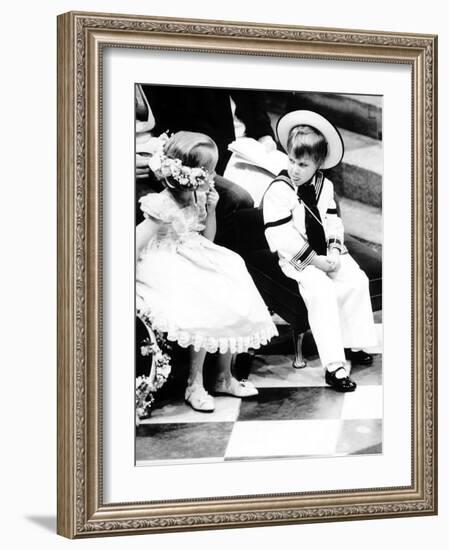 Prince William at the Wedding of the Duke and Duchess of York-null-Framed Photographic Print