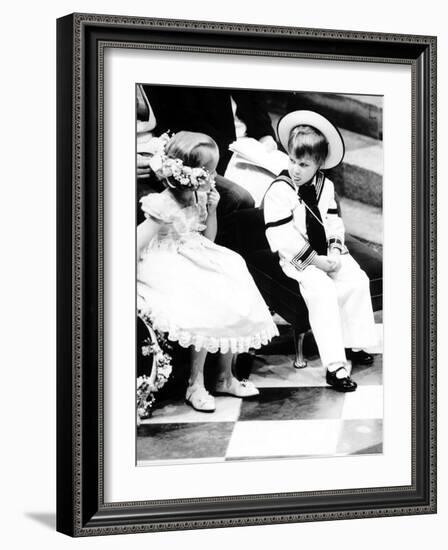 Prince William at the Wedding of the Duke and Duchess of York-null-Framed Photographic Print