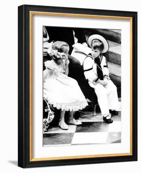 Prince William at the Wedding of the Duke and Duchess of York-null-Framed Photographic Print