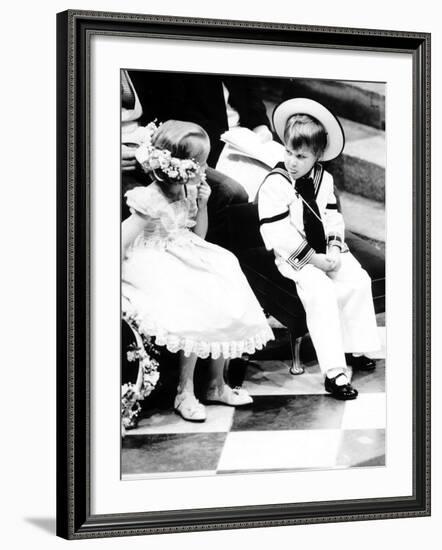 Prince William at the Wedding of the Duke and Duchess of York-null-Framed Photographic Print