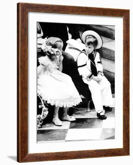 Prince William at the Wedding of the Duke and Duchess of York-null-Framed Photographic Print