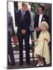 Prince William bends down to talk to The Queen Mother outside Clarence House where she was celebrat-null-Mounted Photographic Print