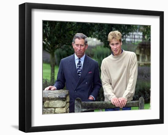 Prince William holds a photo call at Highgrove and publicly condemns royal traitor Patrick Jephson -null-Framed Photographic Print