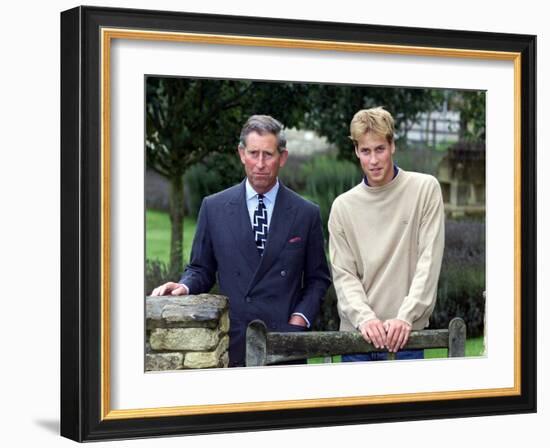 Prince William holds a photo call at Highgrove and publicly condemns royal traitor Patrick Jephson -null-Framed Photographic Print
