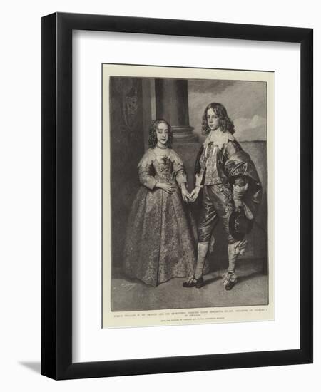 Prince William II of Orange and His Betrothed-Sir Anthony Van Dyck-Framed Giclee Print