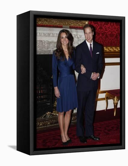Prince William is to marry Kate Middleton next year, Clarence House has said-null-Framed Premier Image Canvas