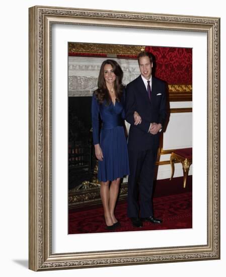 Prince William is to marry Kate Middleton next year, Clarence House has said-null-Framed Photographic Print