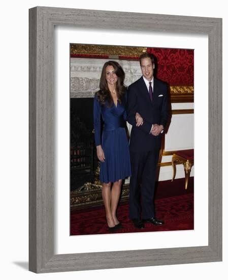 Prince William is to marry Kate Middleton next year, Clarence House has said-null-Framed Photographic Print