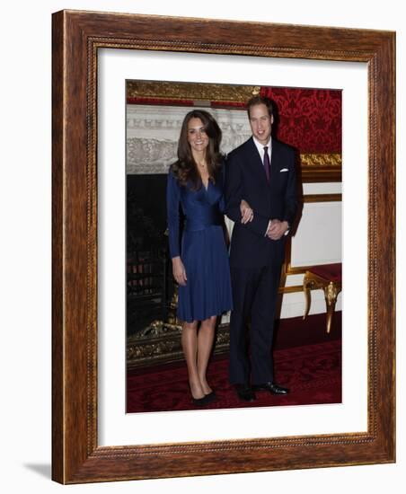 Prince William is to marry Kate Middleton next year, Clarence House has said-null-Framed Photographic Print