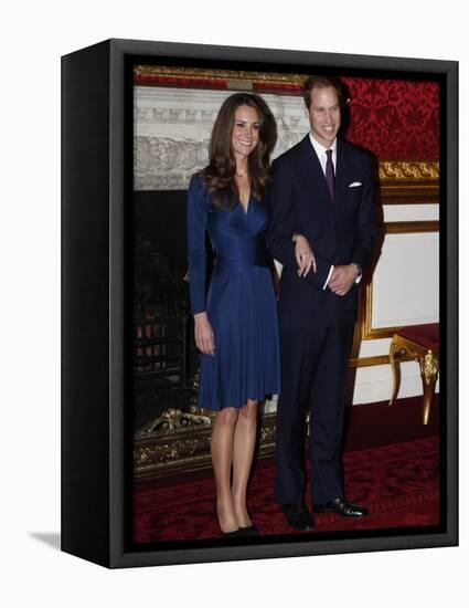 Prince William is to marry Kate Middleton next year, Clarence House has said-null-Framed Premier Image Canvas