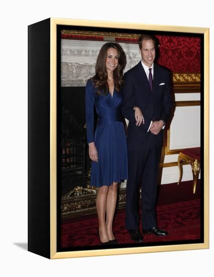 Prince William is to marry Kate Middleton next year, Clarence House has said-null-Framed Premier Image Canvas