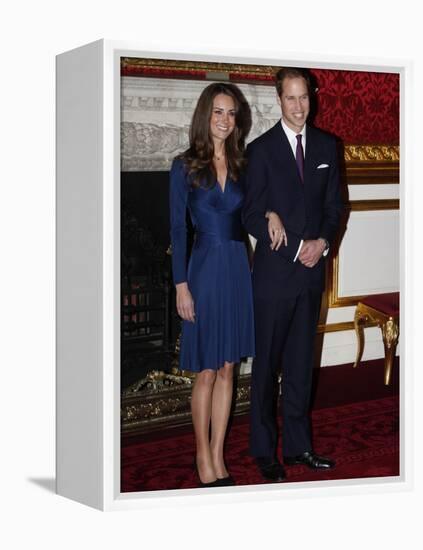 Prince William is to marry Kate Middleton next year, Clarence House has said-null-Framed Premier Image Canvas