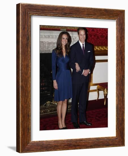 Prince William is to marry Kate Middleton next year, Clarence House has said-null-Framed Photographic Print