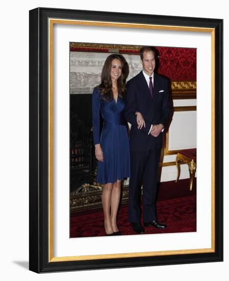 Prince William is to marry Kate Middleton next year, Clarence House has said-null-Framed Photographic Print