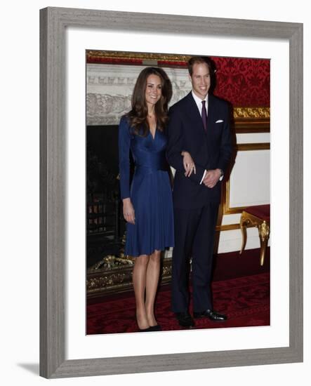 Prince William is to marry Kate Middleton next year, Clarence House has said-null-Framed Photographic Print