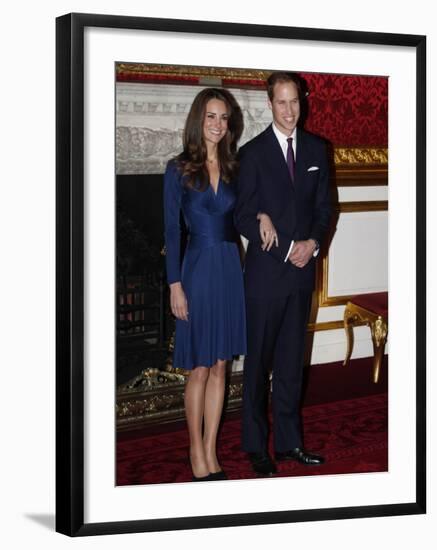 Prince William is to marry Kate Middleton next year, Clarence House has said-null-Framed Photographic Print