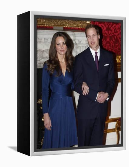 Prince William is to marry Kate Middleton next year, Clarence House has said-null-Framed Premier Image Canvas