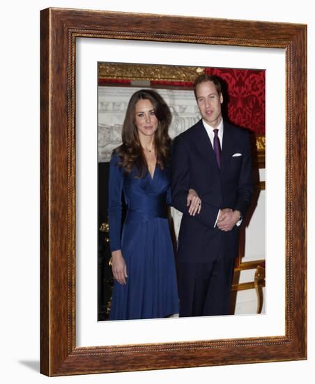 Prince William is to marry Kate Middleton next year, Clarence House has said-null-Framed Photographic Print