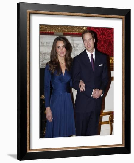 Prince William is to marry Kate Middleton next year, Clarence House has said-null-Framed Photographic Print