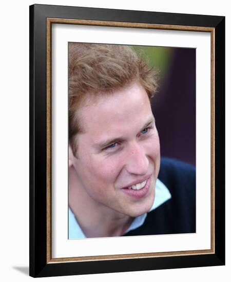 Prince William meets the All Blacks at their Auckland Training Centre, July 2005-null-Framed Photographic Print