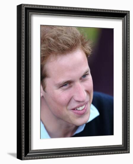 Prince William meets the All Blacks at their Auckland Training Centre, July 2005-null-Framed Photographic Print