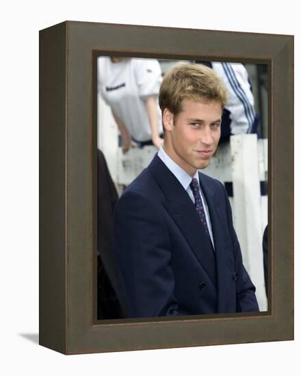 Prince William visits Sighthill in Glasgow September 21, 2001-null-Framed Premier Image Canvas