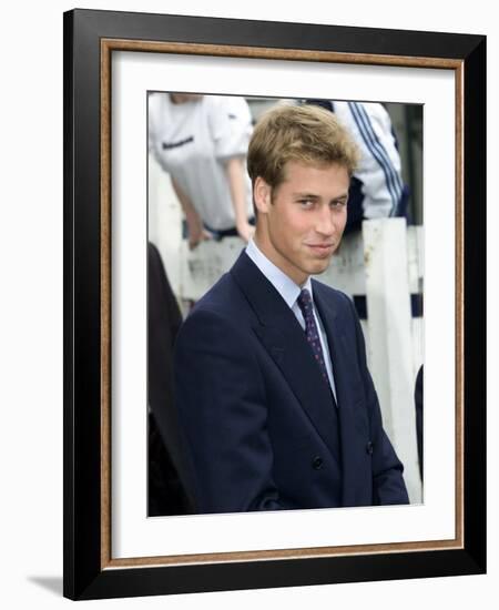 Prince William visits Sighthill in Glasgow September 21, 2001-null-Framed Photographic Print