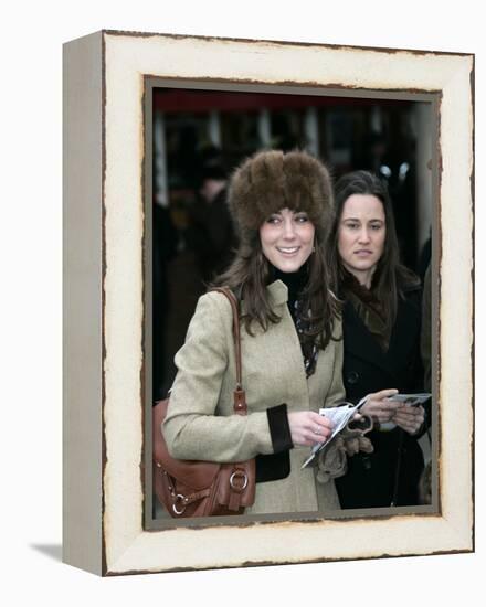 Prince Williams girlfriend Kate Middleton seen here arriving at the Cheltenham Festival on Gold Cup-null-Framed Premier Image Canvas