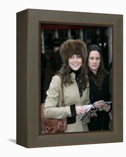 Prince Williams girlfriend Kate Middleton seen here arriving at the Cheltenham Festival on Gold Cup-null-Framed Premier Image Canvas