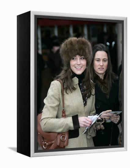 Prince Williams girlfriend Kate Middleton seen here arriving at the Cheltenham Festival on Gold Cup-null-Framed Premier Image Canvas