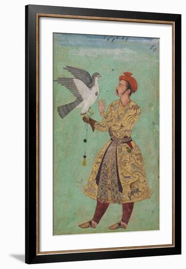 Prince With a Falcon India, c 1600 - 05-Unknown-Framed Art Print