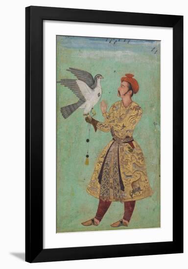 Prince With a Falcon India, c 1600 - 05-Unknown-Framed Art Print