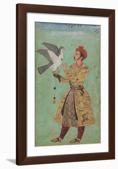 Prince With a Falcon India, c 1600 - 05-Unknown-Framed Art Print