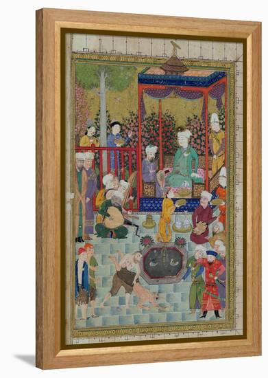 Princely Reception, Illustration from the Shahnama-null-Framed Premier Image Canvas
