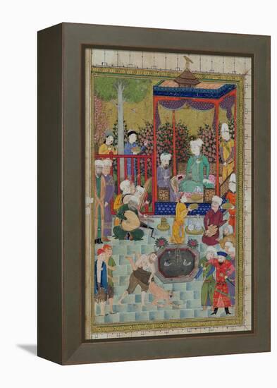 Princely Reception, Illustration from the Shahnama-null-Framed Premier Image Canvas