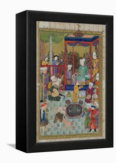 Princely Reception, Illustration from the Shahnama-null-Framed Premier Image Canvas