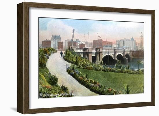 Princes Bridge, Melbourne, Australia, 1912-null-Framed Giclee Print