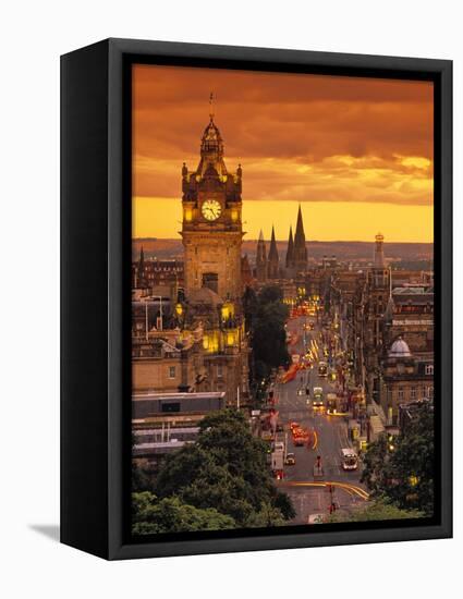 Princes St., Calton Hill, Edinburgh, Scotland-Doug Pearson-Framed Premier Image Canvas
