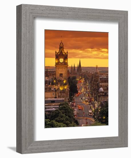 Princes St., Calton Hill, Edinburgh, Scotland-Doug Pearson-Framed Photographic Print